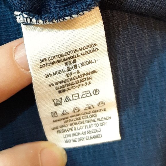 Free People Navy Blue Emmy Lou Lace Up Top - Picture 6 of 7